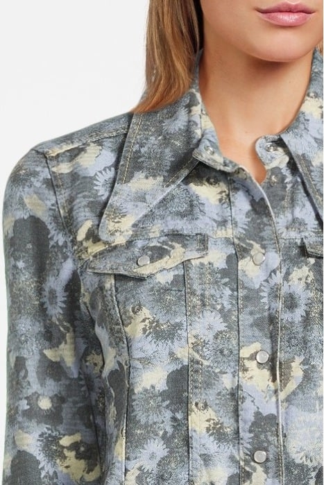 PRINT DENIM SHIRT BRUNNERA BLUE 4