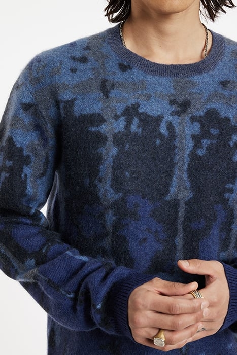 ALVARAES REGULAR FIT LS CREW WITH PRISM COBALT 3