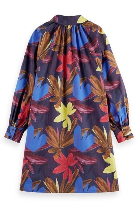 PRINTED SHIRT DRESS IN ORGANIC COTTON FLOWER CAMO 5