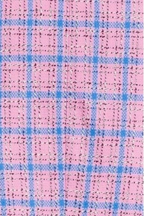 CHECK SUITING CROPPED BLAZER WILD ORCHID 5