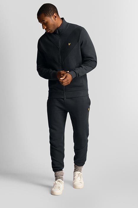 CHEVRON ZIP THROUGH TRACK JACKET BLACK ICE 2