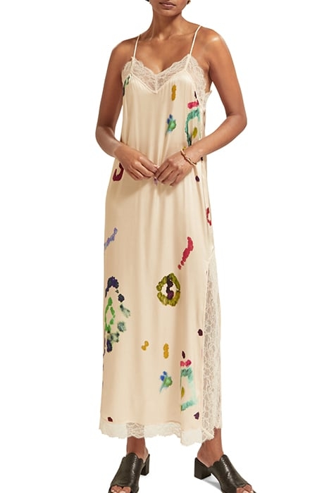 CAMI MAXI DRESS WITH LACE DETAIL GALAXY DYE SOFT ICE 1