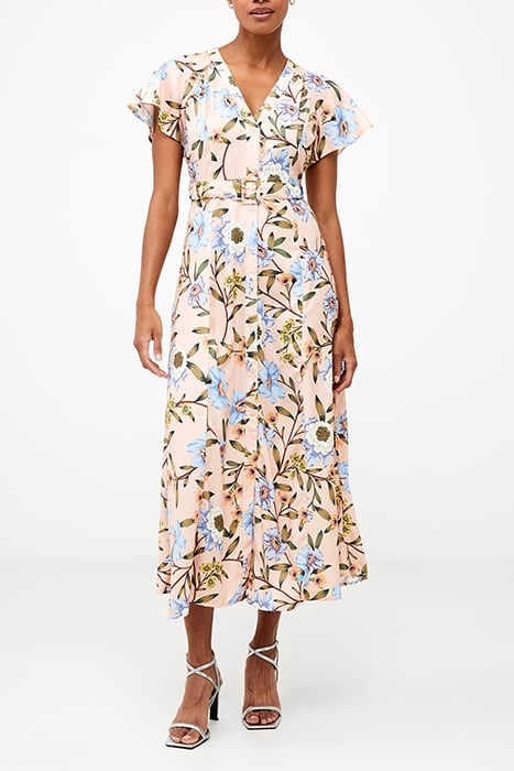 FLORAL BUTTON-THROUGH BELTED MIDI DRESS 1
