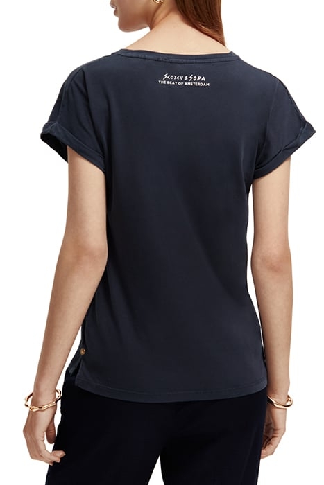 GRAPHIC PRINT T-SHIRT WASHED NAVY 2