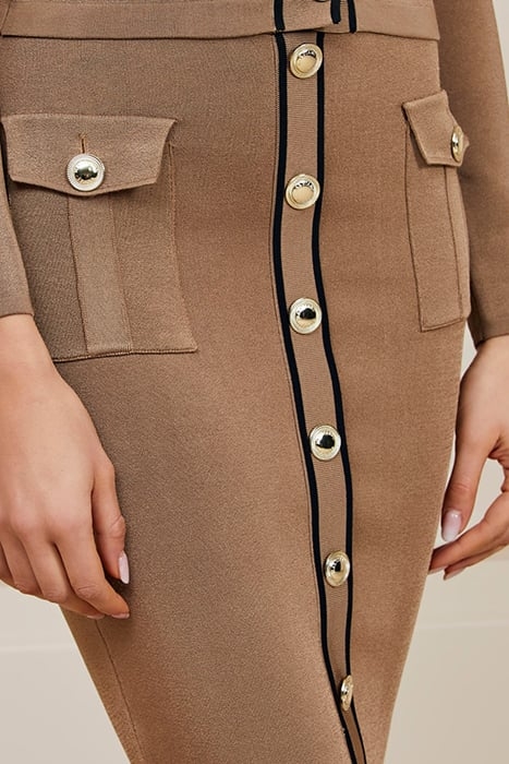 ISA BANDAGE SKIRT TRUFFLE DUST MULTI 4