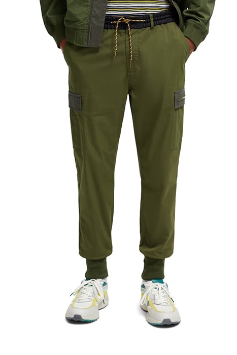 SEASONAL - CONTRAST TRIMMED CARGO JOGGER FIELD GREEN 1