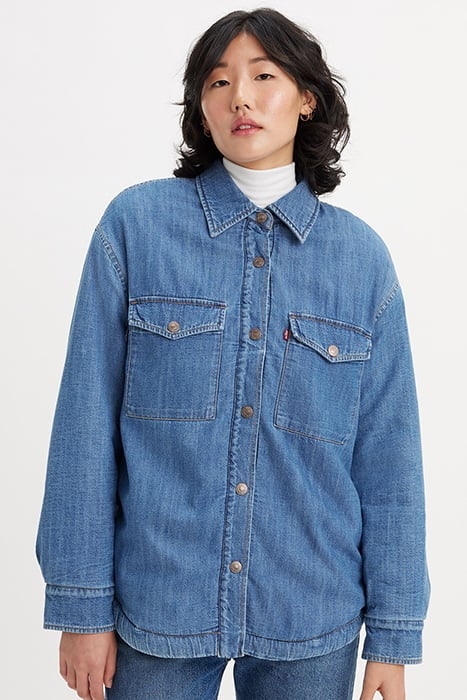 LOLA DENIM SHACKET IN BLUE 4
