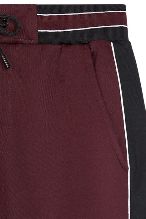 JOGGING AVEC BANDES CONTRASTEES ET PIPING BURGUNDY 7