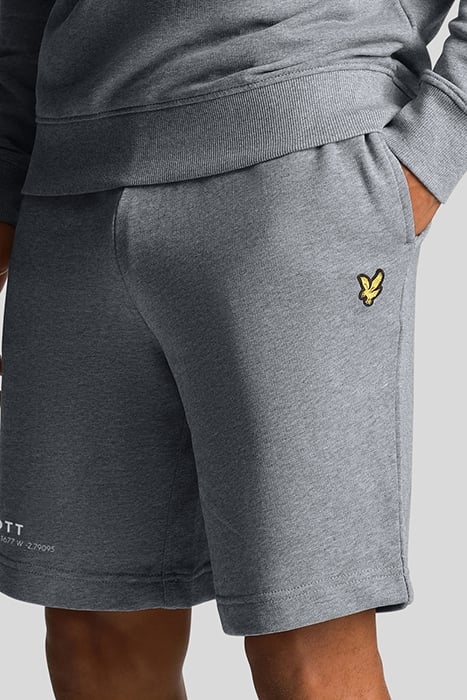 CO-ORDINATE PRINT SWEAT SHORT MID GREY MARL 5