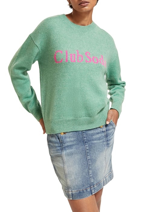 INTARSIA CLUB SODA PULLOVER FROZEN MINT 1