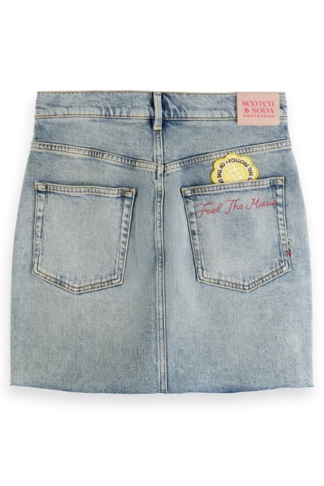 DENIM MINI SKIRT WITH PREMIUM WASH DANCE IT OUT 5