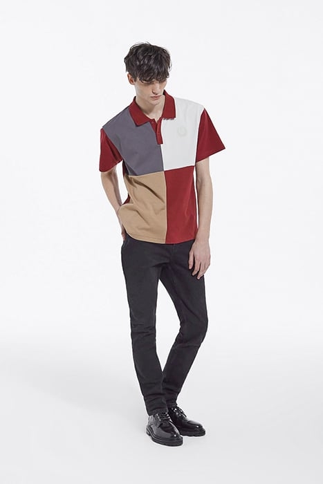 POLO MC DETAIL BRODERIE BORDEAUX 3