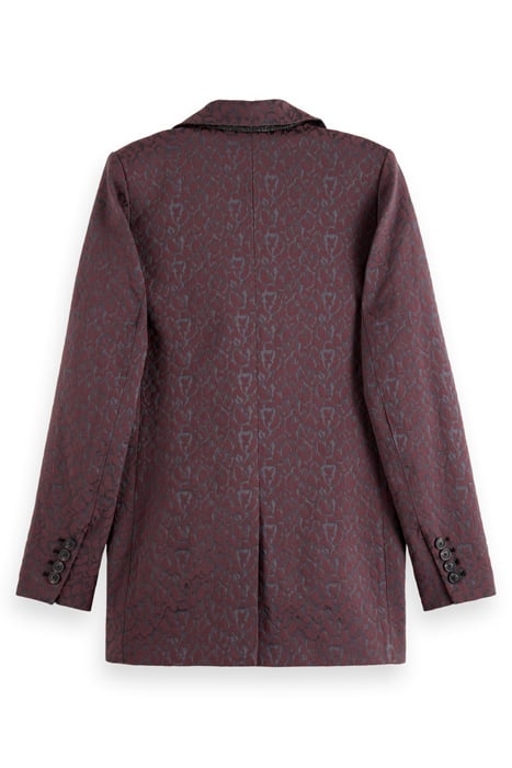 LEOPARD JACQUARD BLAZER LEOPARD JACQUARD BORDEAUX 5