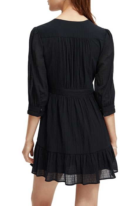 WRAP MINI DRESS BLACK 2