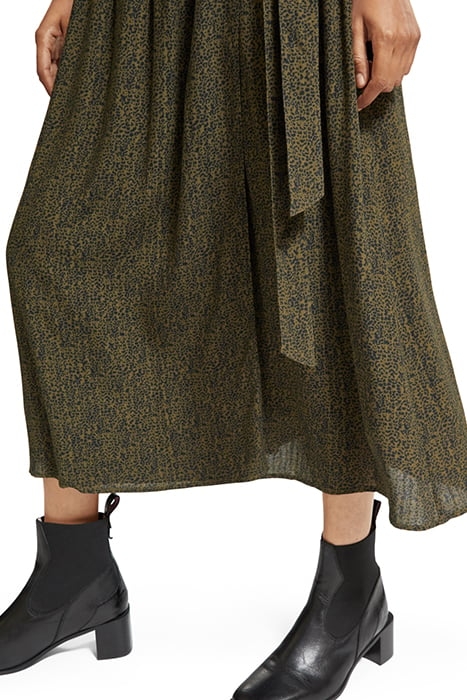 MIDI WRAP DRESS LEOPARD SPOT GREEN 7