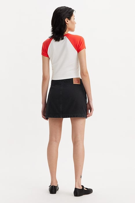 WRAP MINI SKIRT BLACK 2