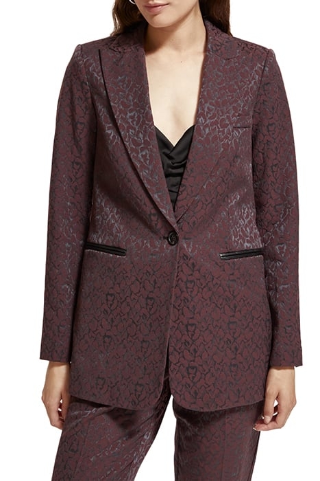 LEOPARD JACQUARD BLAZER LEOPARD JACQUARD BORDEAUX 1