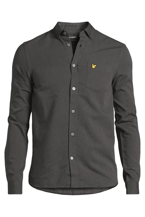 REGULAR FIT LIGHT WEIGHT OXFORD SHIRT GUNMETAL/JET BLACK 3