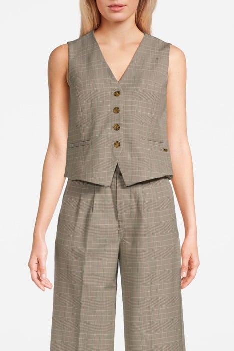 PLAID VEST MULTI PLAID 1