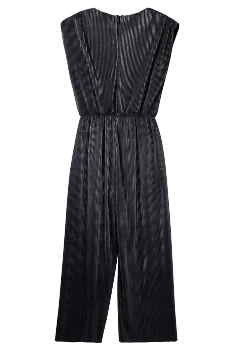 GIRLS’ GREY SILVER PLEATED KNIT JUMPSUIT GREY 2