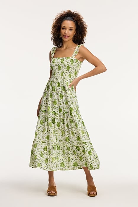 LADIES SEYCHELLES DRESS BOTANIC FLOWER GREEN BOTANIC FLOWER 1