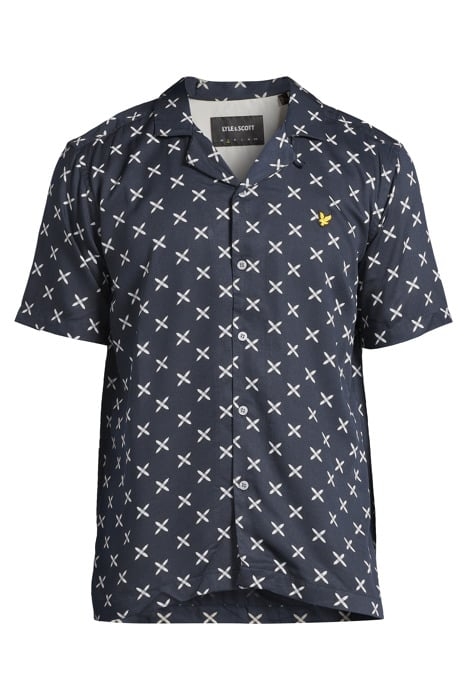 SHUTTLE PRINT REVERE COLLAR SHIRT DARK NAVY 3