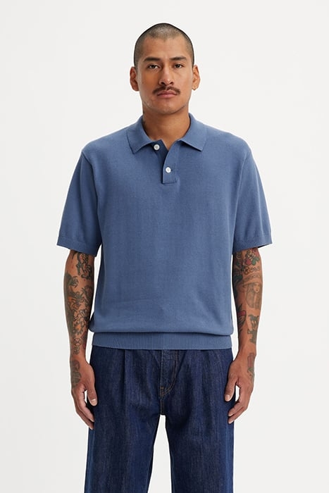 SWEATER POLO SHIRT BLUE 1