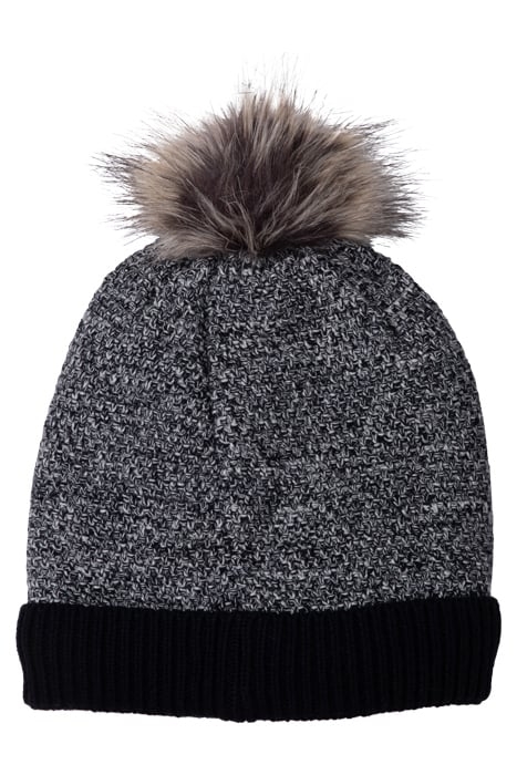 BABY BOYS’ BLACK MARL BEANIE WITH LOGO BADGE BLACK 2