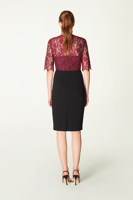 DR HOU LACE BODICE DRESS ROSE 2