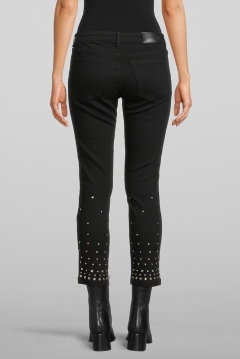 PANTALON DENIM AVEC DETAILS CLOUS BLACK 2
