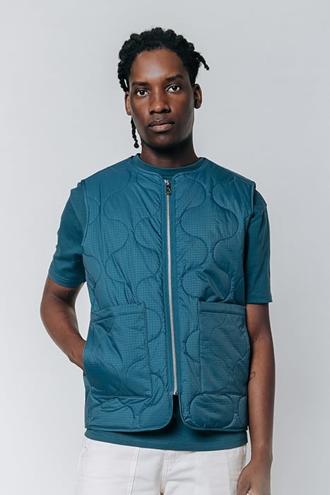 BENI QUILTED BODYWARMER DARK TURQUOISE 1