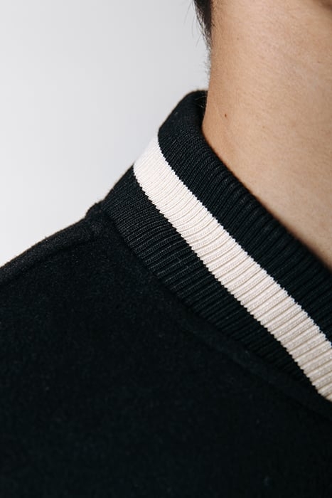 MAX BASEBALL BOMBER JACKET BLACK 4