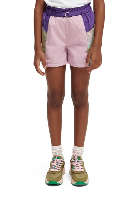 GIRLS METALLIC COLOUR BLOCK SHORTS METALLIC COLORBLOCK 1