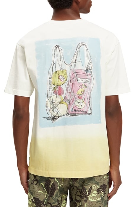 DIP-DYED SUMMER ARTWORK T-SHIRT WHITE 2