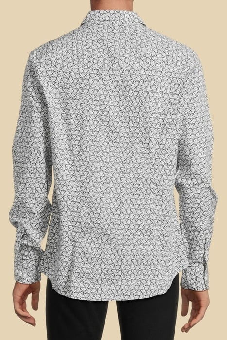 ITALIAN COLLA ROU AOP WHITE AND BLUE CASUAL SHIRT 2