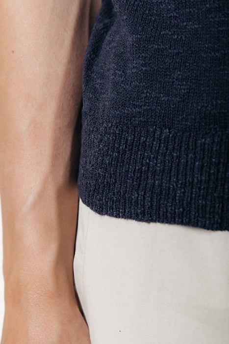 TOBY SLUB ZIP POLO DEEPEST BLUE 7