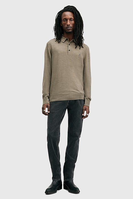 MODE MERINO LS POLO TAYLOR GREEN 3