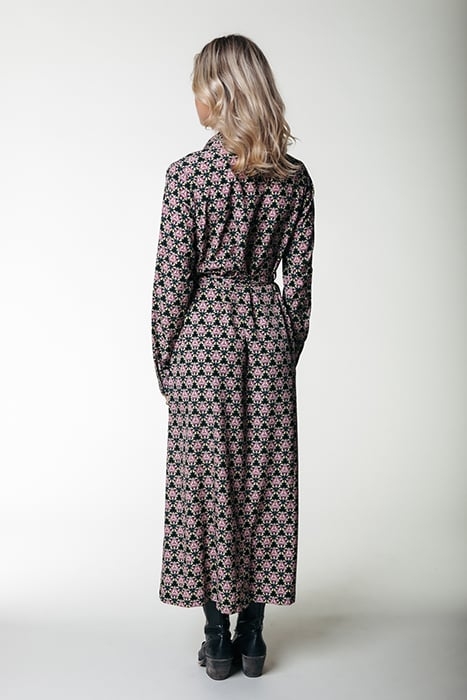 DESIREE GRAPHIC FLOWER LONG SLEEVE MAXI SHIRT DRESS LS CANDY 2