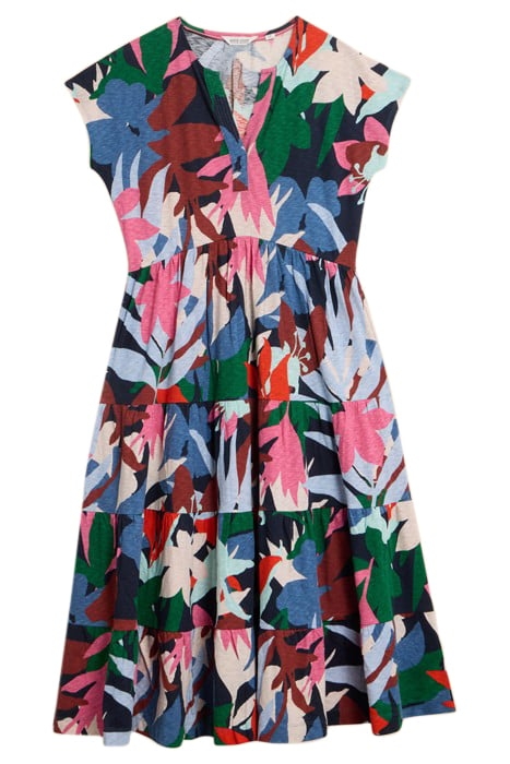 TABITHA JERSEY MINI DRESS BLUE PRINTED 2