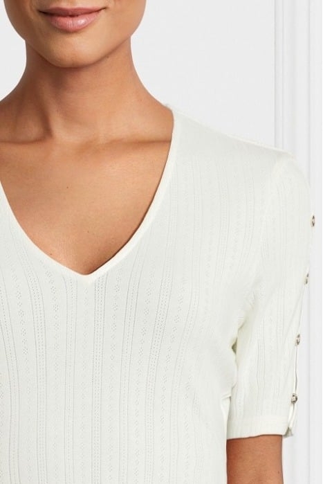 ALLISON TOP SHORT SLEEVE PALE BLOUSE PEARL 4