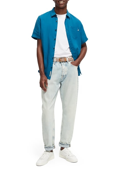 BRAIDED LEATHER AND CORD BELT SAND 3