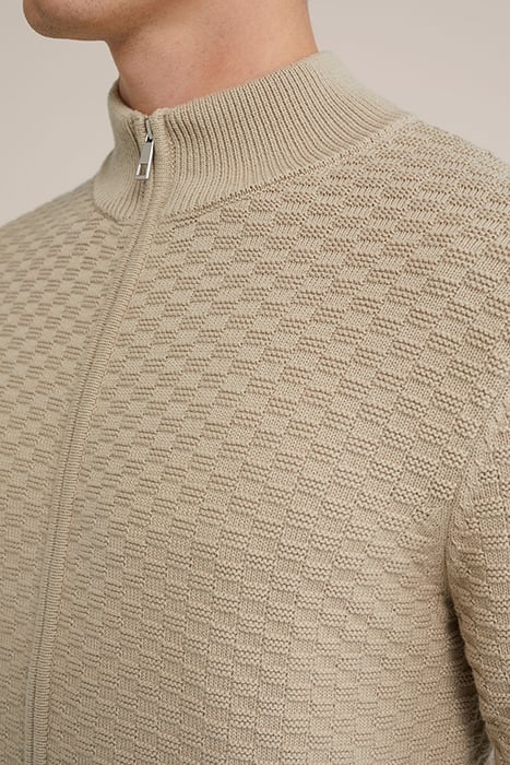 CARDIGAN WITH ZIPPER BEIGE 5