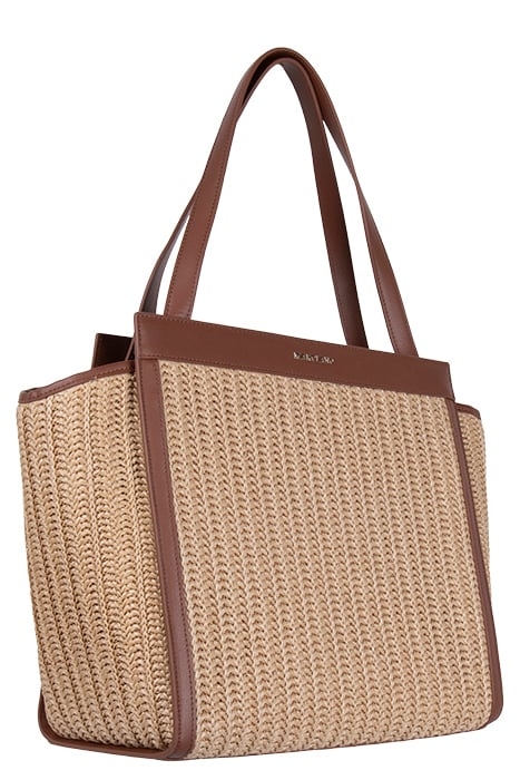 LISA WOVEN TOTE BAG COGNAC 3