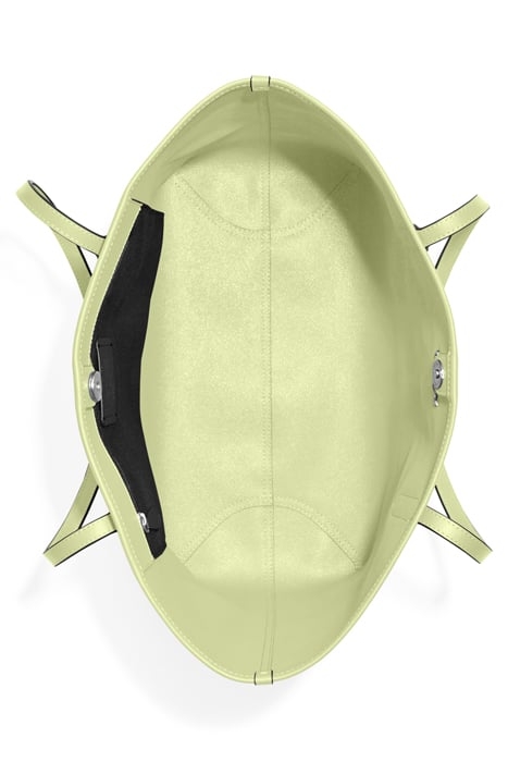 CITY TOTE BAG IN SIGNATURE CANVAS KHAKI/PALE LIME 3