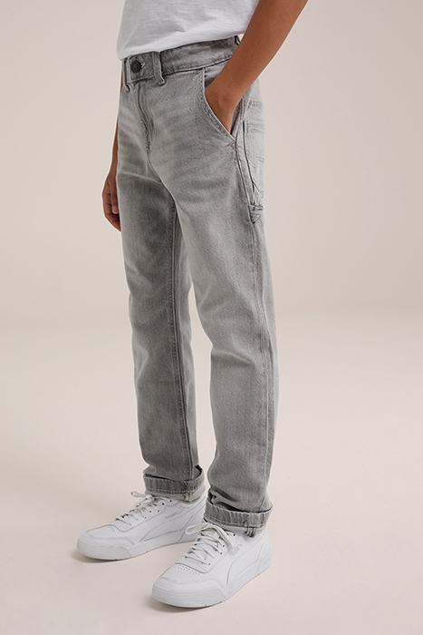 5-POCKET MID WAIST LIGHT GREY 1