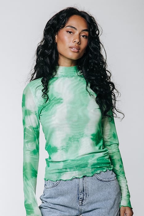 NEYO TIE DYE MESH TOP MINT 1
