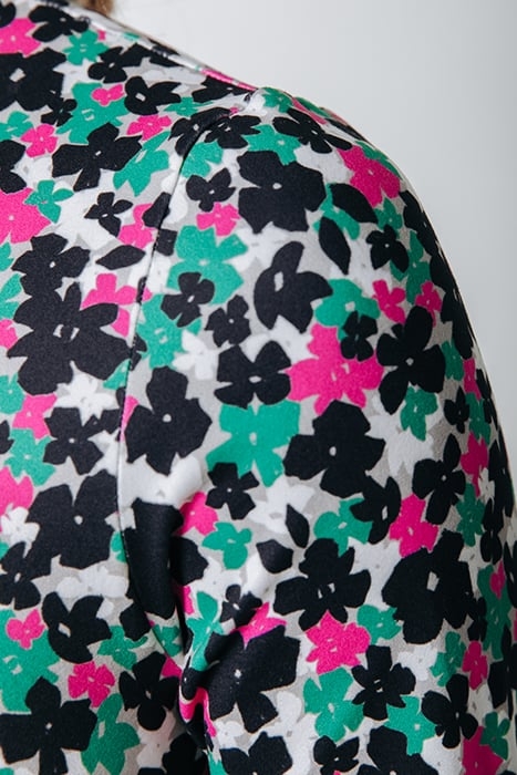 NEYO CUTE FLOWER PEACHED TURTLENECK TOP MULTICOLOR 5