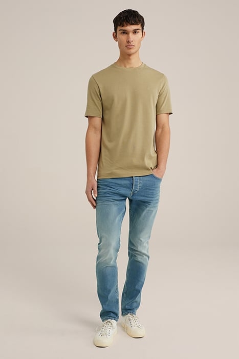 5-POCKET MID WAIST GREEN BLUE 3