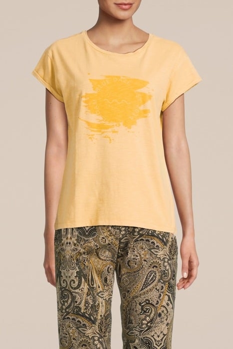 TEE BLUE DAZE COTTON SLUB JERSEY YELLOWS 1
