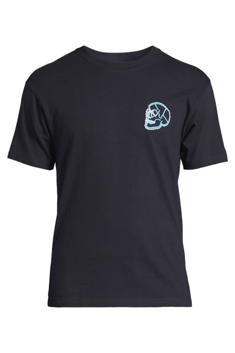 TEE SHIRT MANCHE COURTE PRINT TETE DE MORT POITRINE NAVY 3